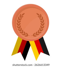 Bronze award medal with Germany flag ribbons for winners