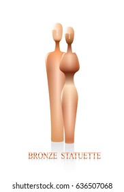 Bronze award statues.