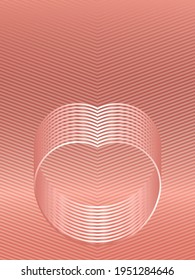 bronze background containing heart shaped lines.