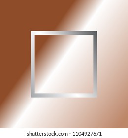 Bronze background with silver frame. Idea for cover, web site. Vector illustration