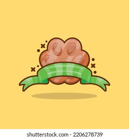 Bronze Badges with Pet Footprint Shape Vector