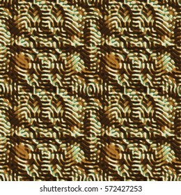 Bronze bas-relief ornament. Colorful seamless texture with shadow. Geometric vector pattern for website, corporate style, party invitation, wallpaper, interior design