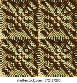 Bronze bas-relief ornament. Colorful seamless texture with shadow. Geometric vector pattern for website, corporate style, party invitation, wallpaper, interior design