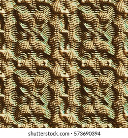 Bronze bas-relief ornament. Colorful seamless texture with shadow. Geometric vector pattern for website, corporate style, party invitation, wallpaper, interior design