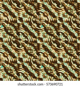 Bronze bas-relief ornament. Colorful seamless texture with shadow. Geometric vector pattern for website, corporate style, party invitation, wallpaper, interior design