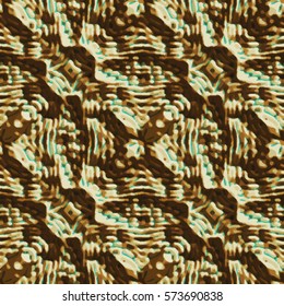 Bronze bas-relief ornament. Colorful seamless texture with shadow. Geometric vector pattern for website, corporate style, party invitation, wallpaper, interior design