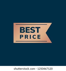 Bronze best price banner vector
