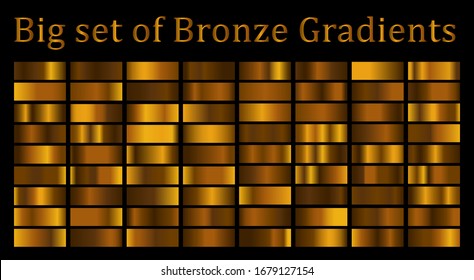 Bronze big set collection of gradients, luxury simple modern cover background