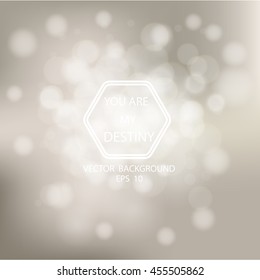 Bronze Bokeh Poster With Gradient Mesh Background , Vector Illustration