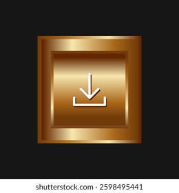 Bronze button with download icon.