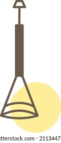 Lámpara de bronce, ilustración, vector sobre fondo blanco.