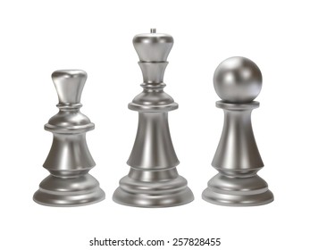 Bronze Chess for idea concept, Vector object