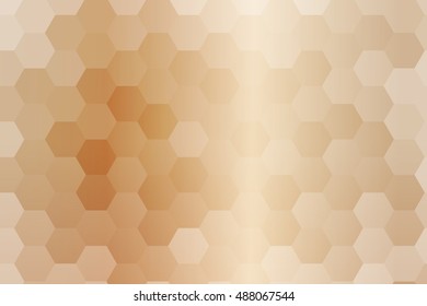 bronze color hexagon background. vector. geometric pattern. ideas for your business presentations, printing, design.