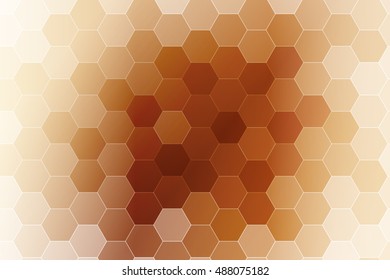 bronze color hexagon wallpaper. vector illustration for design. abstract geometry pattern