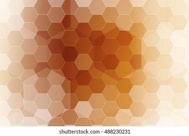 bronze color hexagon wallpaper. vector illustration for design. abstract geometry pattern