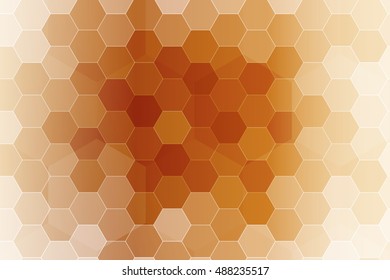 bronze color hexagon wallpaper. vector illustration for design. abstract geometry pattern