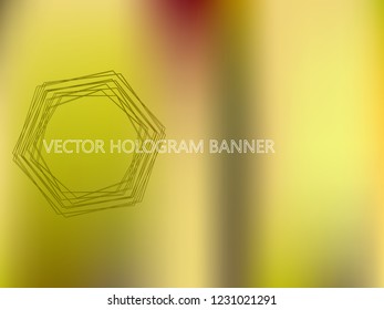 Bronze Colors Gradient Banner Template. Mesh Colorful Vector Background. Shiny Foil Iridescent Texture. Perfect for Covers, Wallpapers, Presentations. Bright Colors Blurred Gradient Backdrop.