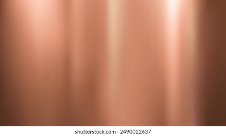 Bronze Copper Metal foil abstract background. Vector golden shine metallic gradient template.border, frame, ribbon design.Vector illustration