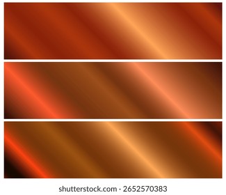 Fundo abstrato da folha de metal de cobre de bronze com estilo de gradiente de vetor moderno, ilustração vetorial.