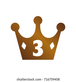 Bronze crown icon / 3rd place