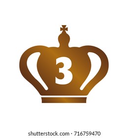 Bronze crown icon / 3rd place