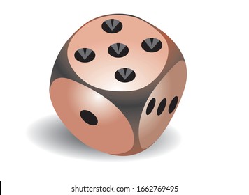Vektorillustration-Design-Illustration von Bronze-Würfeln