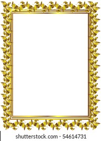 Bronze floral frame