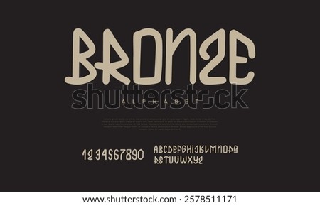 Bronze font Calligraphy Logotype Script Brush Font Type Font lettering handwritten