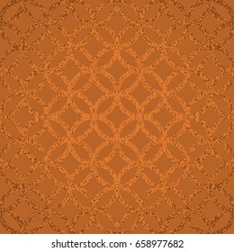 Bronze glitter background lit in the center. Grunge texture. Geometric pattern of circles. Vector illustration