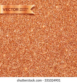 Bronze Glitter Vector Seamless Pattern