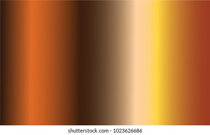 Bronze gold gradient background vector icon texture metallic illustration for frame, ribbon, banner, coin and label. Realistic abstract golden design seamless pattern. Elegant light and shine template
