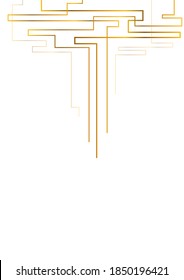 El fondo tecnológico abstracto de líneas doradas y bronce. Diseño vectorial de geometría