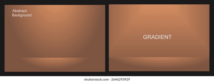 Bronze Gradient Abstract Composition Background, for Presentation and Design, Studio showroom product base, fashion runway mockup scene. vector illustration