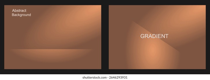 Bronze Gradient Abstract Composition Background, for Presentation and Design, Studio showroom product base, fashion runway mockup scene. vector illustration