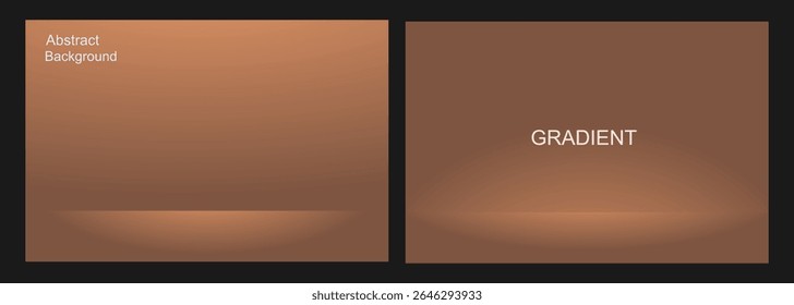 Bronze Gradient Abstract Composition Background, for Presentation and Design, Studio showroom product base, fashion runway mockup scene. vector illustration