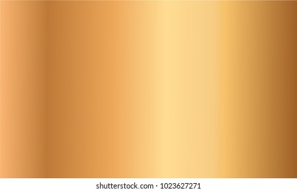 Bronze gradient background vector icon texture metallic illustration for frame, ribbon, banner, coin and label. Realistic abstract golden design seamless pattern. Elegant light and shine template