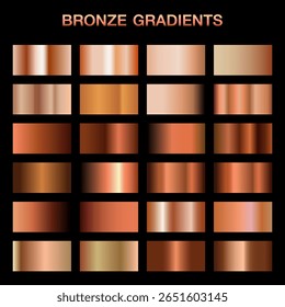 Coleção de Gradientes de Bronze: Texturas Metálicas Ricas para Designs Terrosos e Vintage.