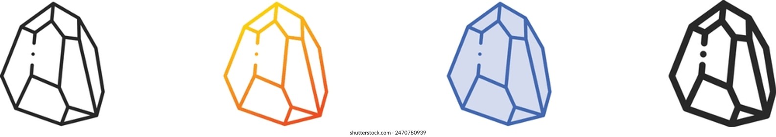 bronze icon.Thin Linear, Gradient, Blue Stroke and bold Style Design Isolated On White Background