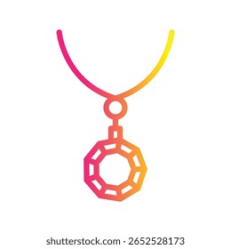 Bronze Locket Farbverlauf-Illustration Vektorsymbol, die leicht ändern oder bearbeiten können 