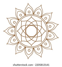 Bronze mandala ethnische Hinterbeinsymbol