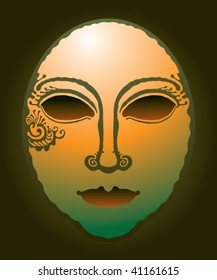 bronze mask