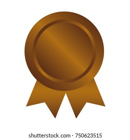 Bronze medal icon illustration 