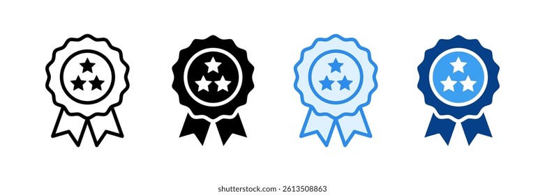 Bronze Medal Icon Set Multiple Style Collection