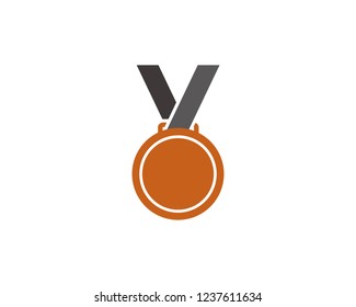 Bronze medal icon sign symbol