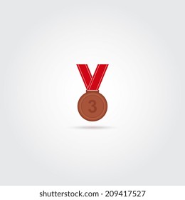 Bronze medal icon - Vector