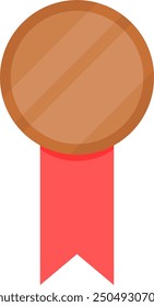 Bronze medal. Round bronze medal.