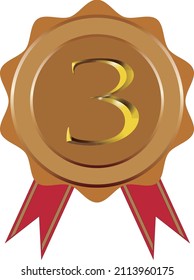 Bronze medal third place rating award