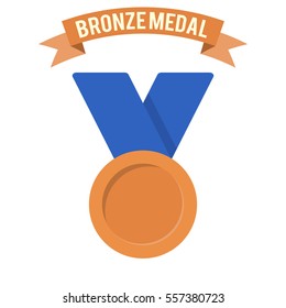 Bronze medal vector icon