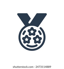 Bronze Medal Vector Icon Illustration