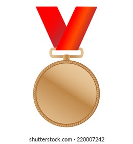 Bronze medal winners on the tape. vector illustration